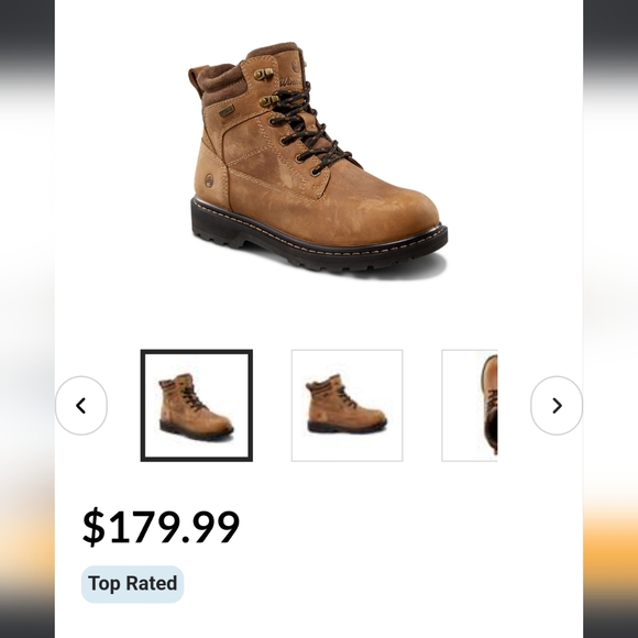 Mens Size 9 Wind River Brown Leather Winter Hiking Boots - Picture 3 of 7